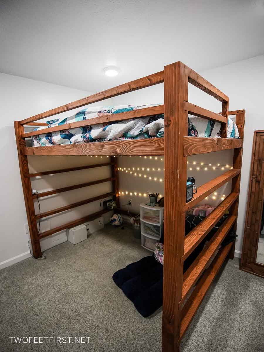 DIY Loft Bed Plans For TWIN Mattress