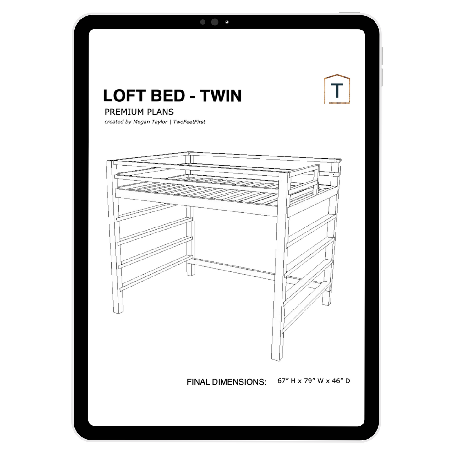 DIY Loft Bed Plans For TWIN Mattress