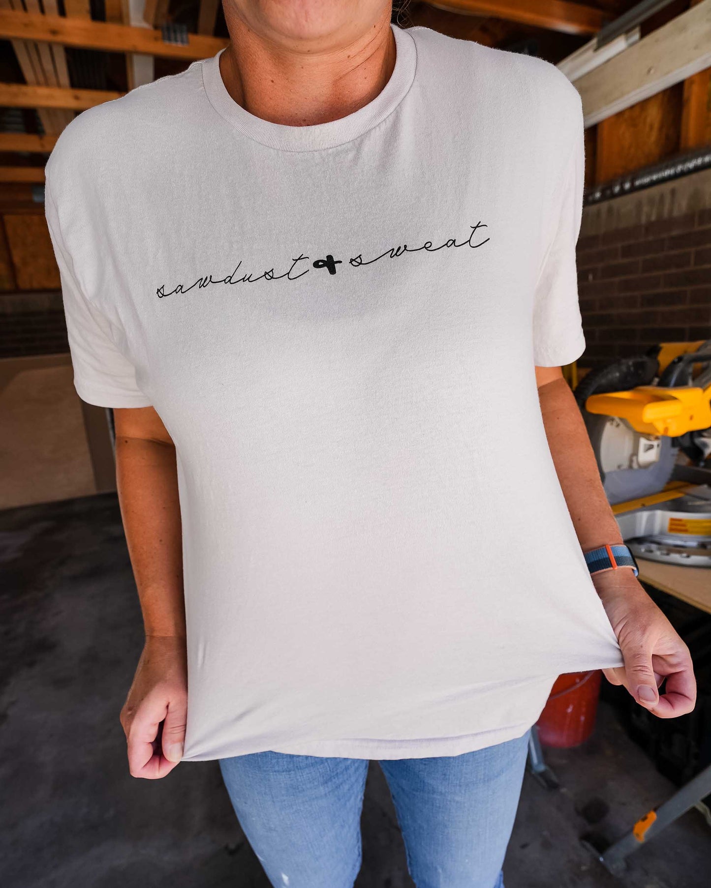 Sawdust + Sweat T-Shirt, Woodworking Shirt, Sawdust T-Shirt, Gift for DIYer