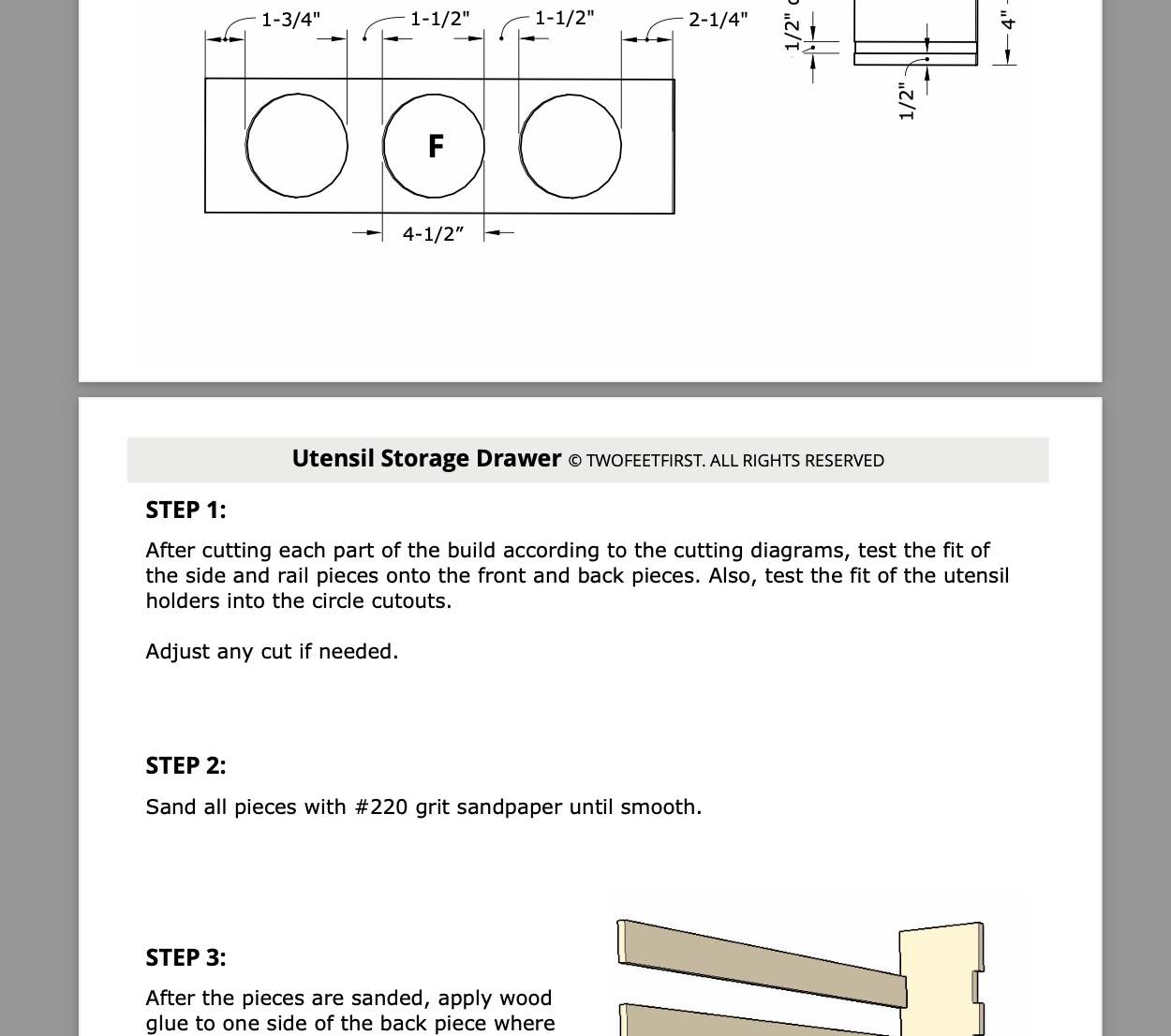 Pullout Utensil Drawer Organizer Plans