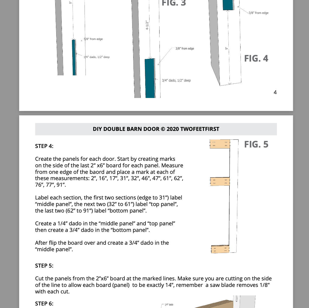 DIY Double Barn Door with Glass Windows: Plan