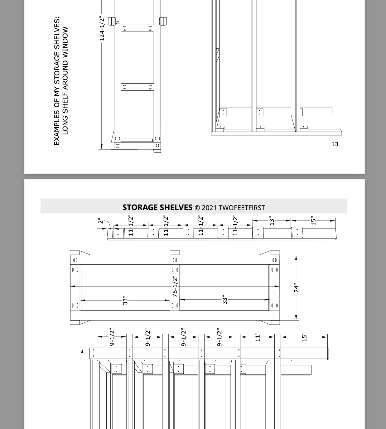 Storage Shelves for Basement or Garage Plan