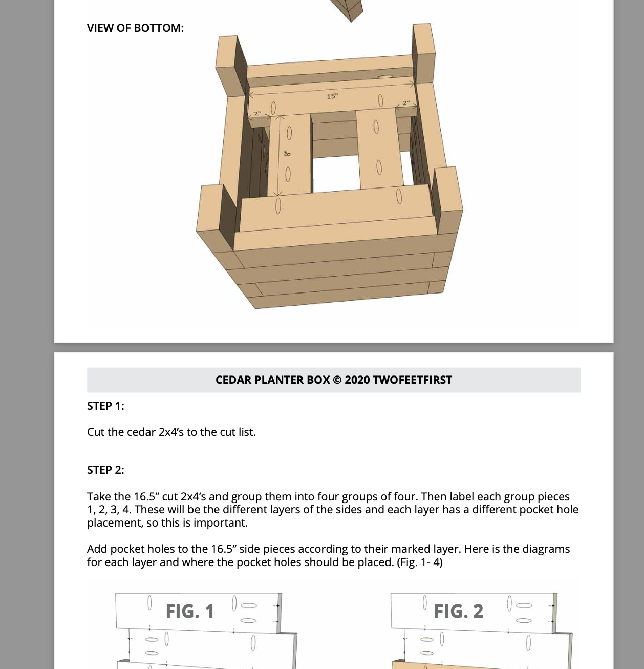 Simple Cedar Planter Box Plan