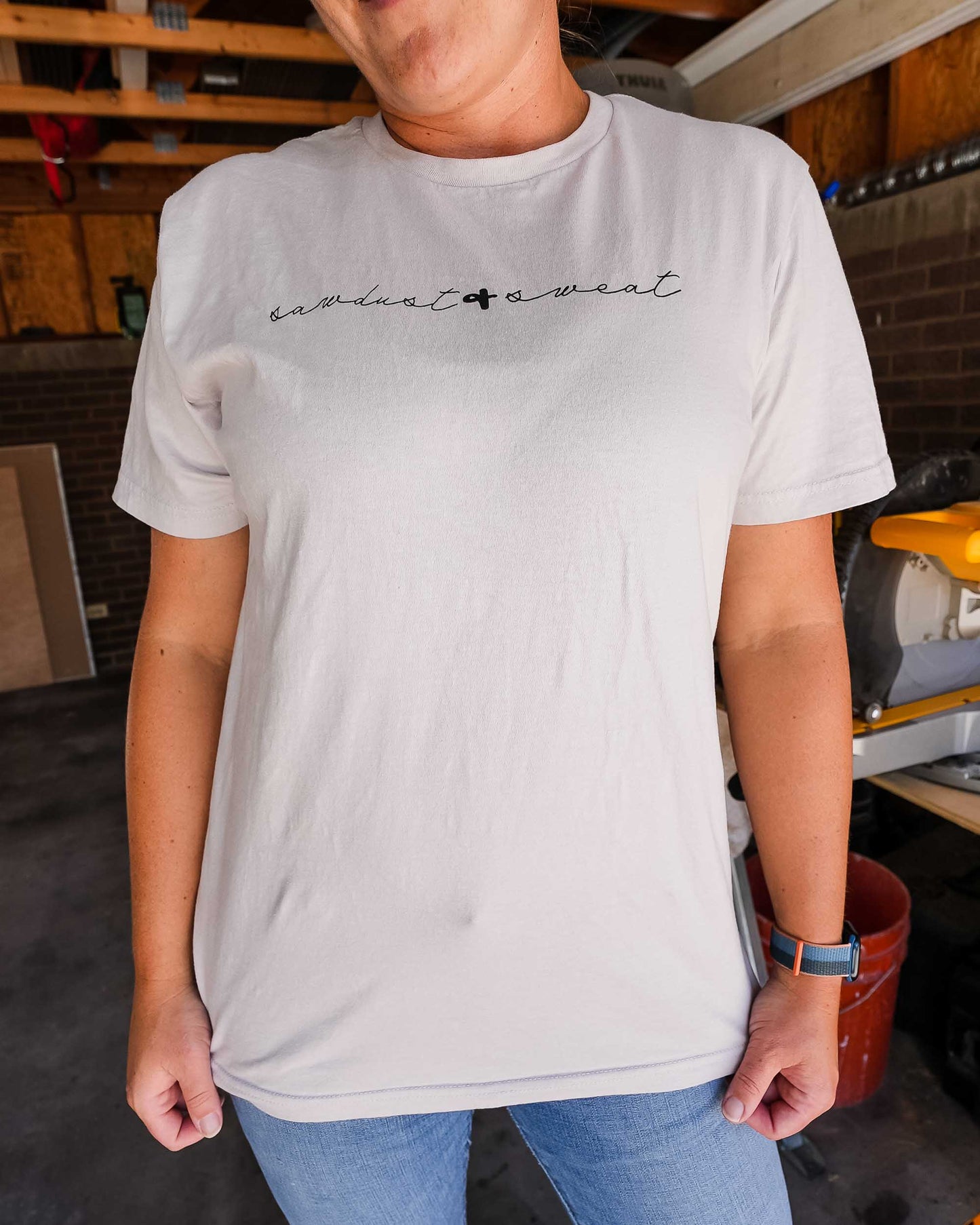 Sawdust + Sweat T-Shirt, Woodworking Shirt, Sawdust T-Shirt, Gift for DIYer