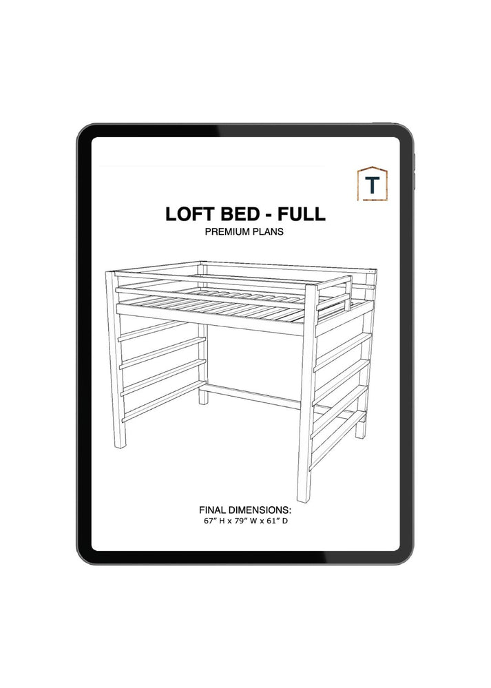 DIY Full Loft Bed Plans TwoFeetFirst