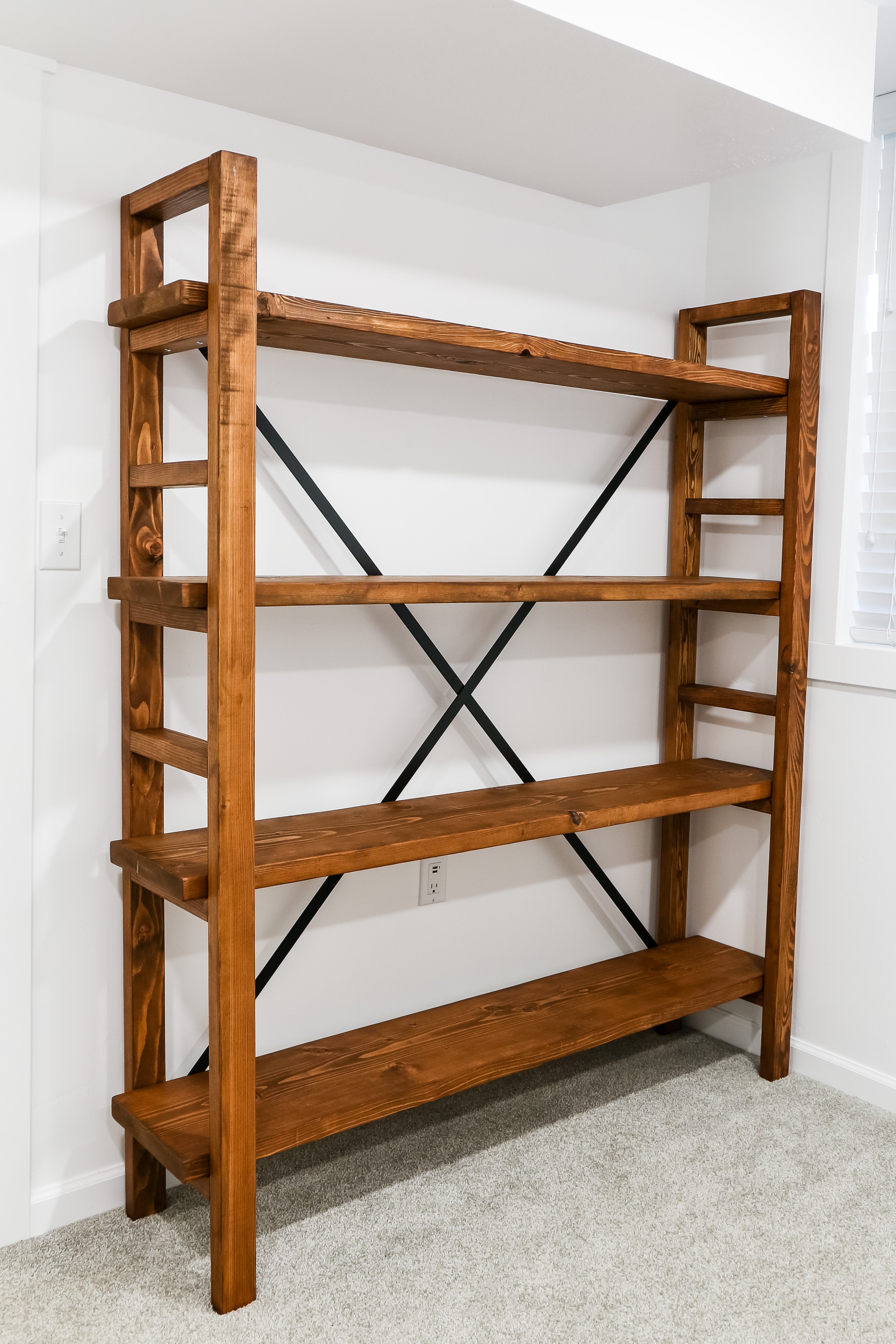 Simple Modern Bookshelf Plans – TwoFeetFirst