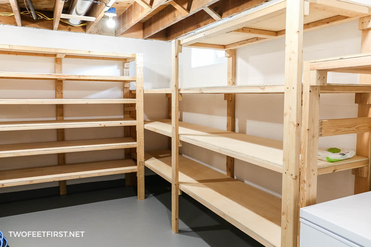 Storage Shelves for Basement or Garage Plan