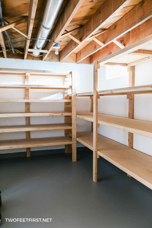 Storage Shelves for Basement or Garage Plan