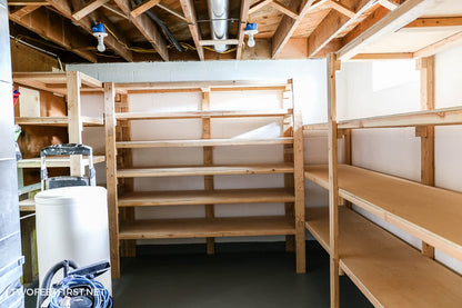 Storage Shelves for Basement or Garage Plan
